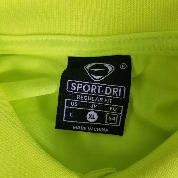 Laishilong Sport Dri Yellow Black Men's Activewear Polo Shirt Large - Picture 3 of 4